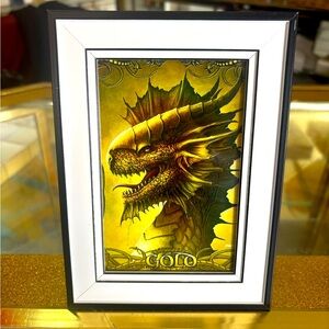 Golo Dragon Artwork with Black and White Frame 4X6”